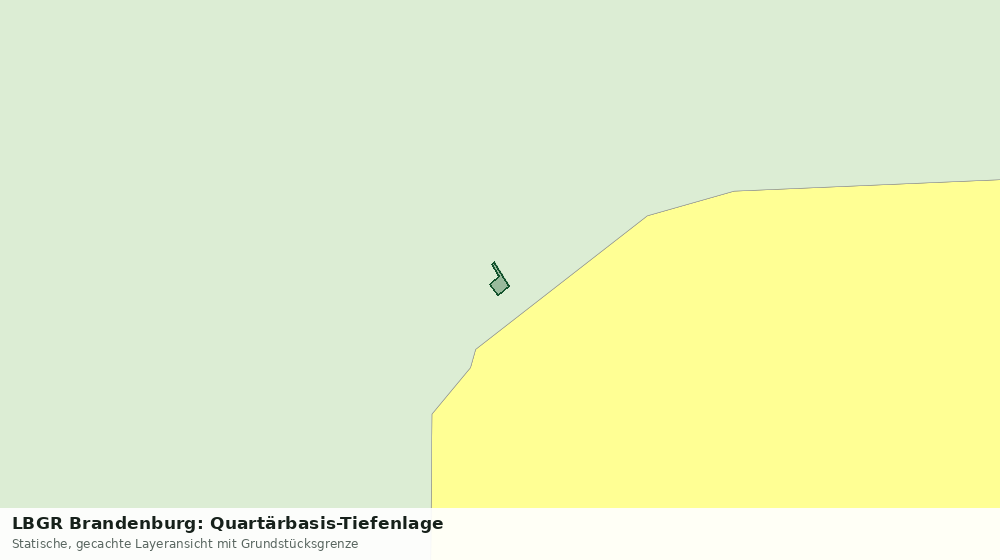 Statische Kartenansicht: LBGR Brandenburg: Quartärbasis-Tiefenlage