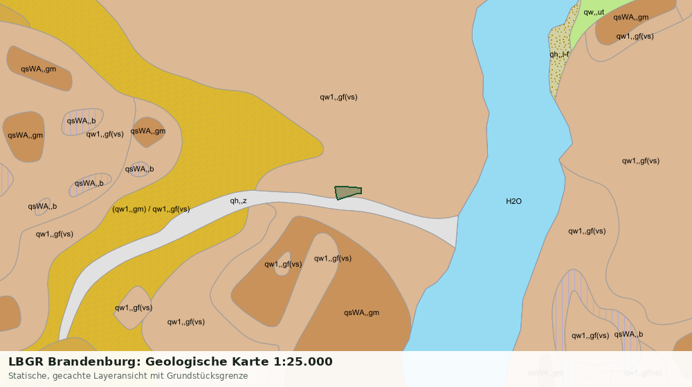 Statische Kartenansicht: LBGR Brandenburg: Geologische Karte 1:25.000