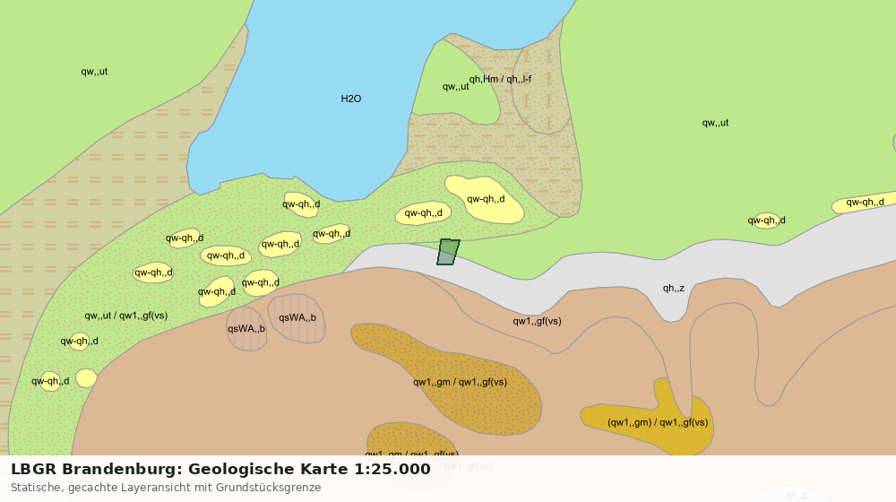 Statische Kartenansicht: LBGR Brandenburg: Geologische Karte 1:25.000