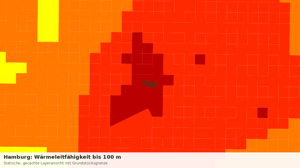 Statische Kartenansicht: Hamburg: Wärmeleitfähigkeit bis 100 m