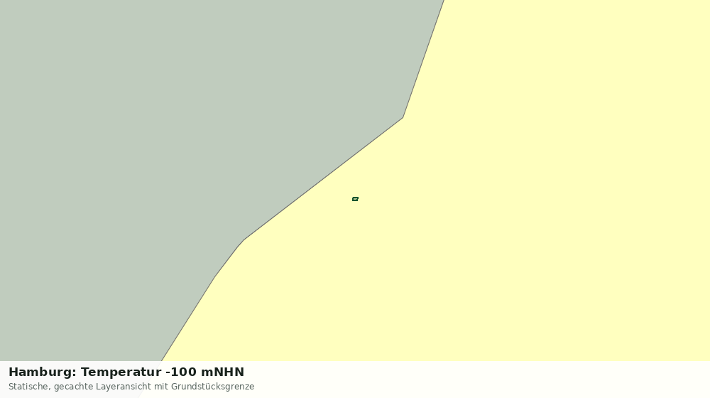 Statische Kartenansicht: Hamburg: Temperatur -100 mNHN