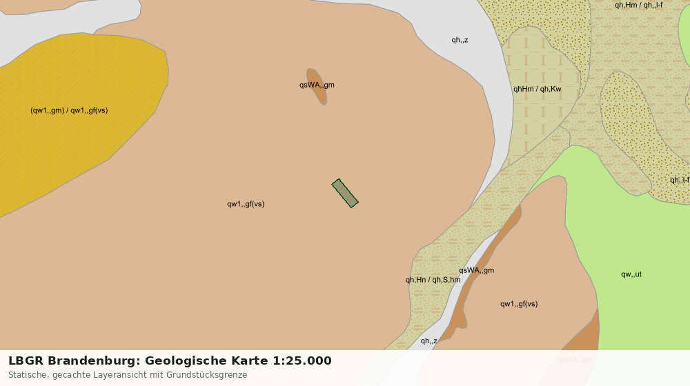 Statische Kartenansicht: LBGR Brandenburg: Geologische Karte 1:25.000
