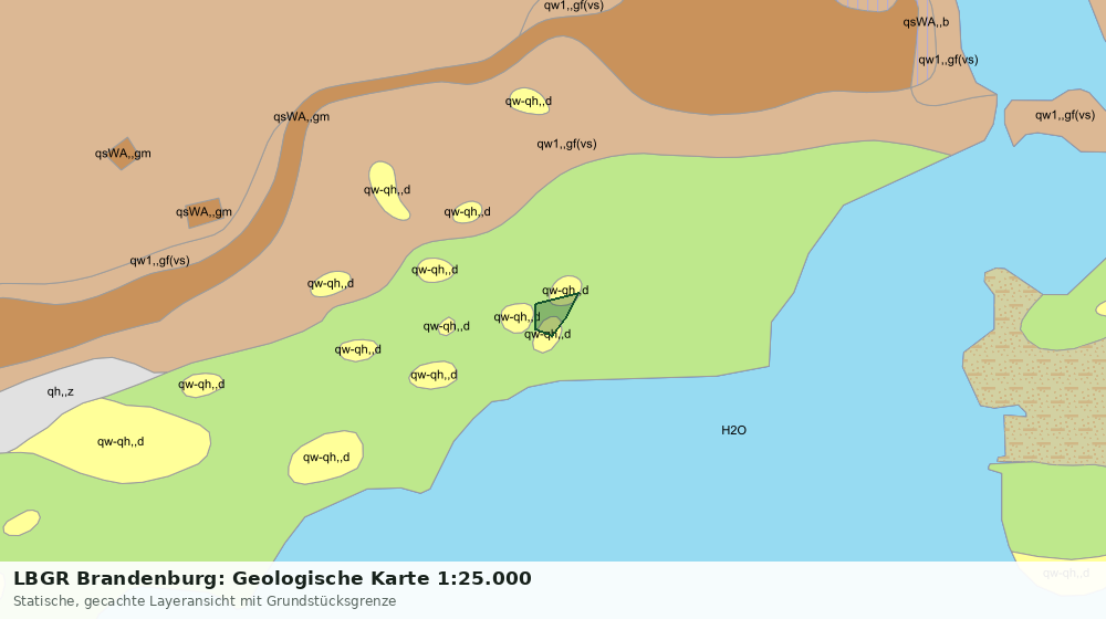 Statische Kartenansicht: LBGR Brandenburg: Geologische Karte 1:25.000