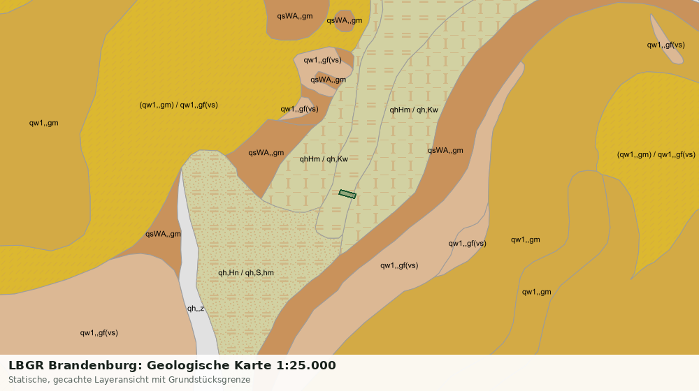 Statische Kartenansicht: LBGR Brandenburg: Geologische Karte 1:25.000