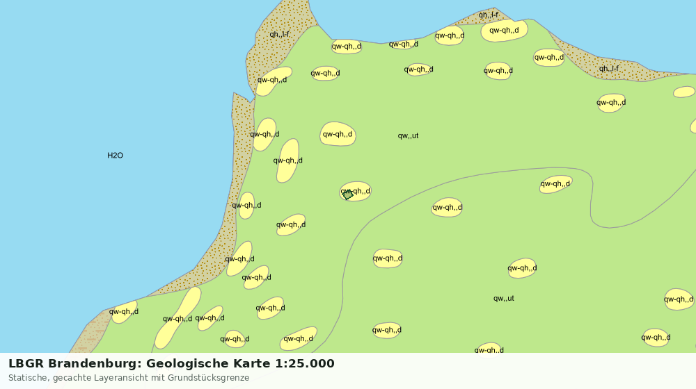 Statische Kartenansicht: LBGR Brandenburg: Geologische Karte 1:25.000