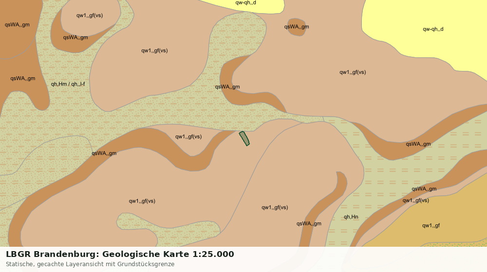 Statische Kartenansicht: LBGR Brandenburg: Geologische Karte 1:25.000