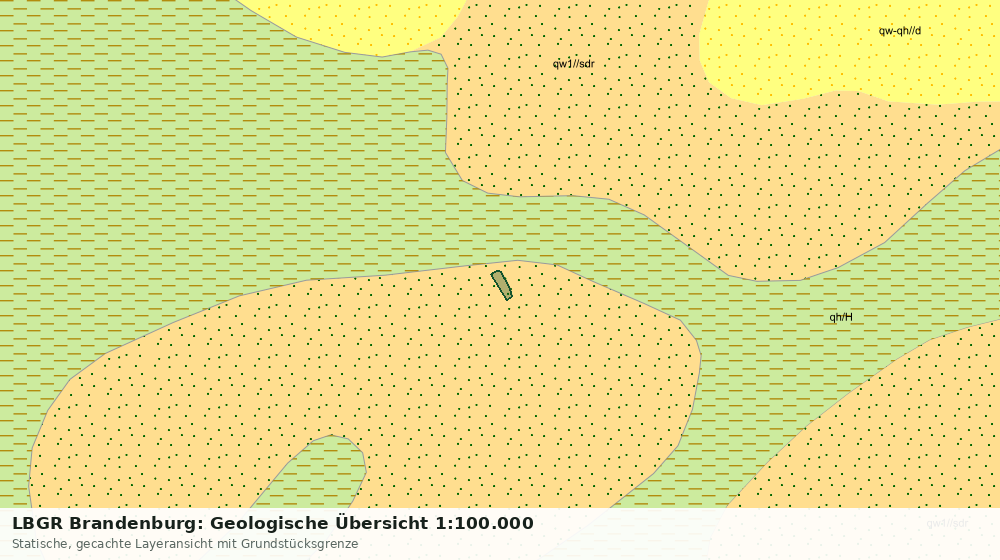 Statische Kartenansicht: LBGR Brandenburg: Geologische Übersicht 1:100.000