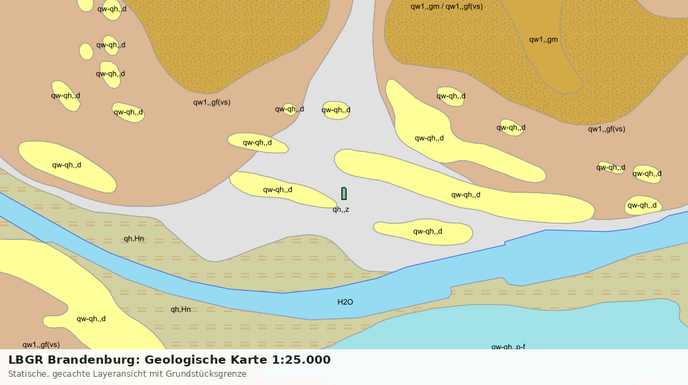 Statische Kartenansicht: LBGR Brandenburg: Geologische Karte 1:25.000