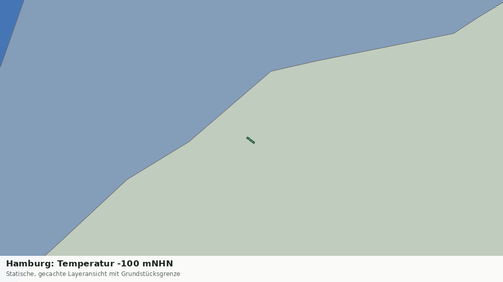 Statische Kartenansicht: Hamburg: Temperatur -100 mNHN