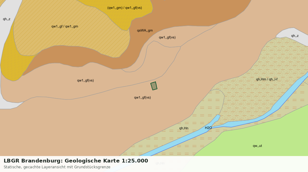 Statische Kartenansicht: LBGR Brandenburg: Geologische Karte 1:25.000