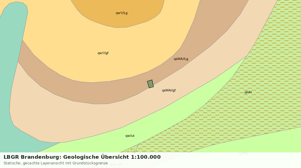 Statische Kartenansicht: LBGR Brandenburg: Geologische Übersicht 1:100.000