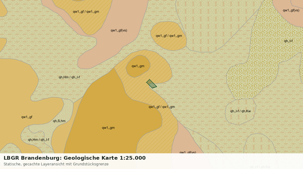 Statische Kartenansicht: LBGR Brandenburg: Geologische Karte 1:25.000