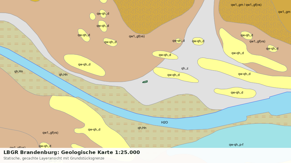 Statische Kartenansicht: LBGR Brandenburg: Geologische Karte 1:25.000