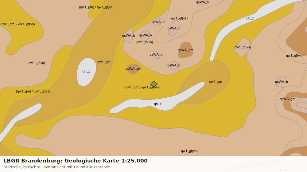 Statische Kartenansicht: LBGR Brandenburg: Geologische Karte 1:25.000