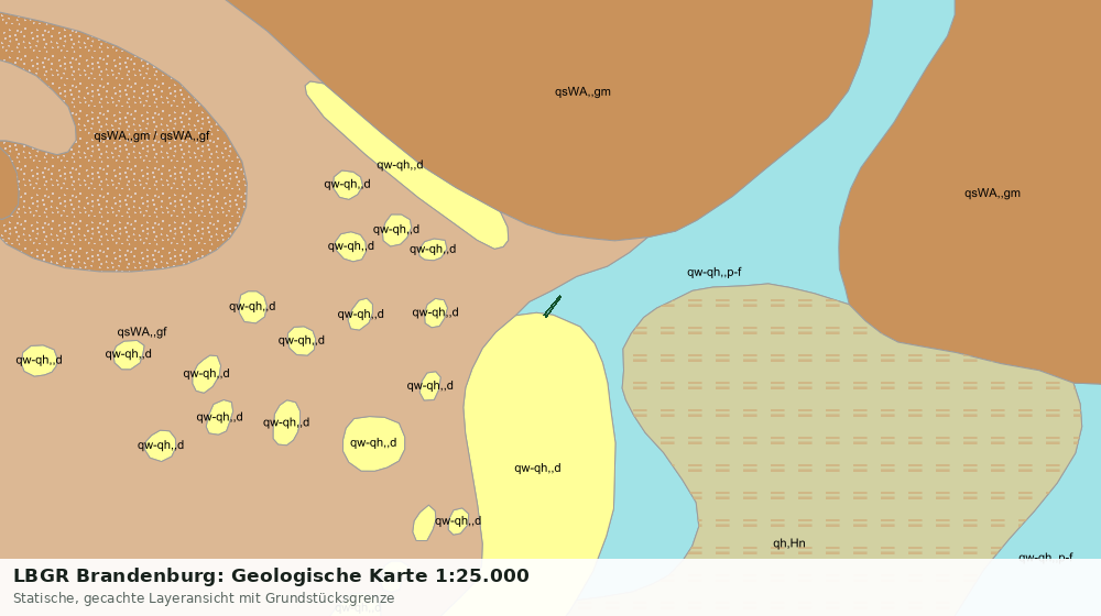Statische Kartenansicht: LBGR Brandenburg: Geologische Karte 1:25.000