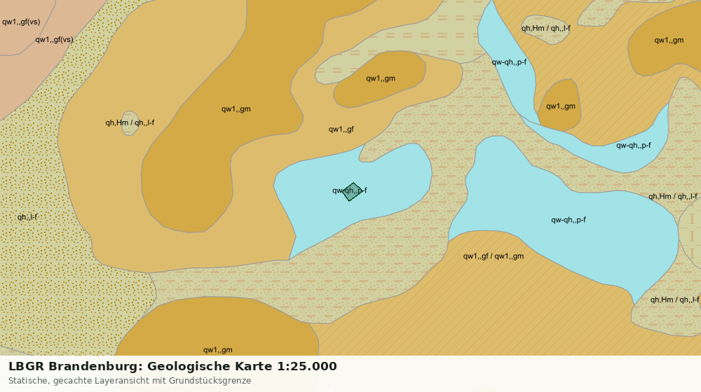 Statische Kartenansicht: LBGR Brandenburg: Geologische Karte 1:25.000