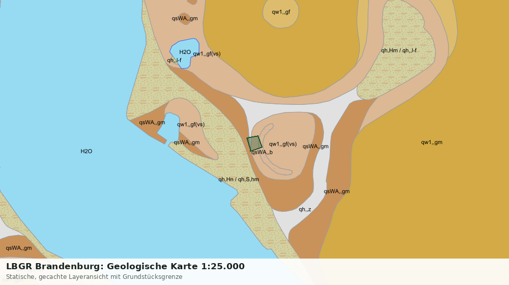 Statische Kartenansicht: LBGR Brandenburg: Geologische Karte 1:25.000