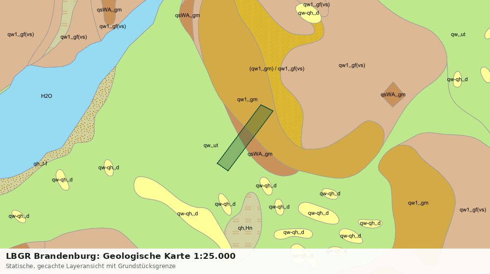 Statische Kartenansicht: LBGR Brandenburg: Geologische Karte 1:25.000