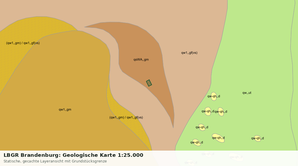 Statische Kartenansicht: LBGR Brandenburg: Geologische Karte 1:25.000