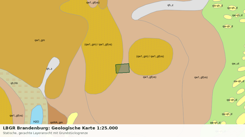 Statische Kartenansicht: LBGR Brandenburg: Geologische Karte 1:25.000