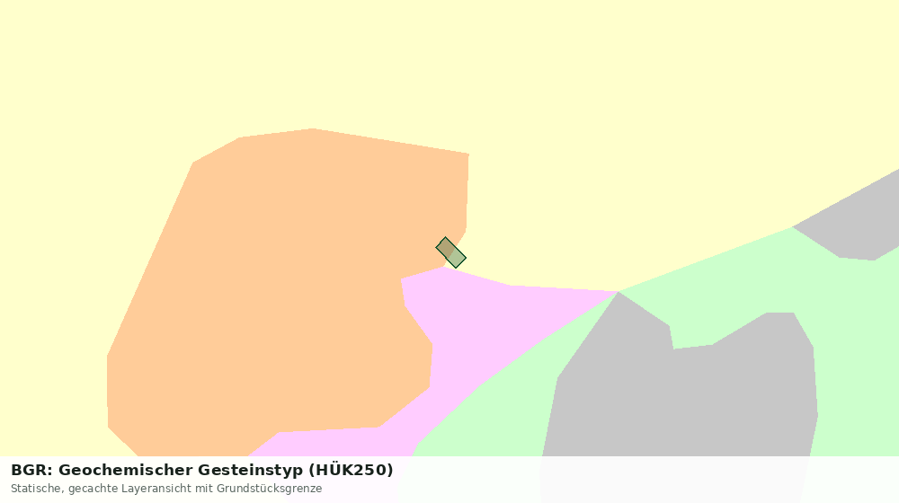 Statische Kartenansicht: BGR: Geochemischer Gesteinstyp (HÜK250)