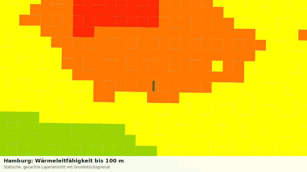 Statische Kartenansicht: Hamburg: Wärmeleitfähigkeit bis 100 m