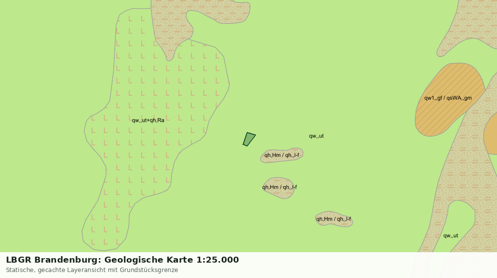 Statische Kartenansicht: LBGR Brandenburg: Geologische Karte 1:25.000