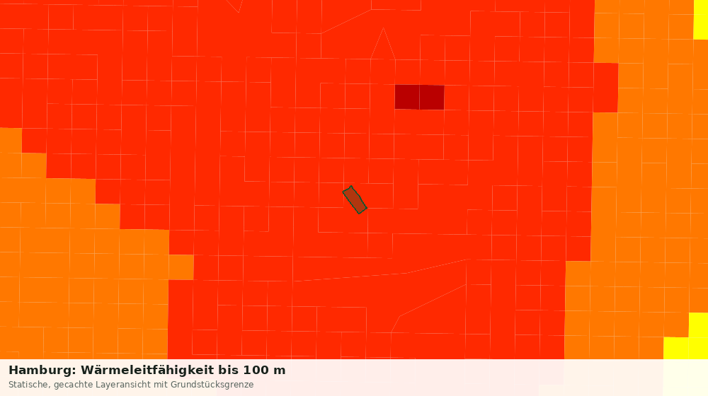 Statische Kartenansicht: Hamburg: Wärmeleitfähigkeit bis 100 m