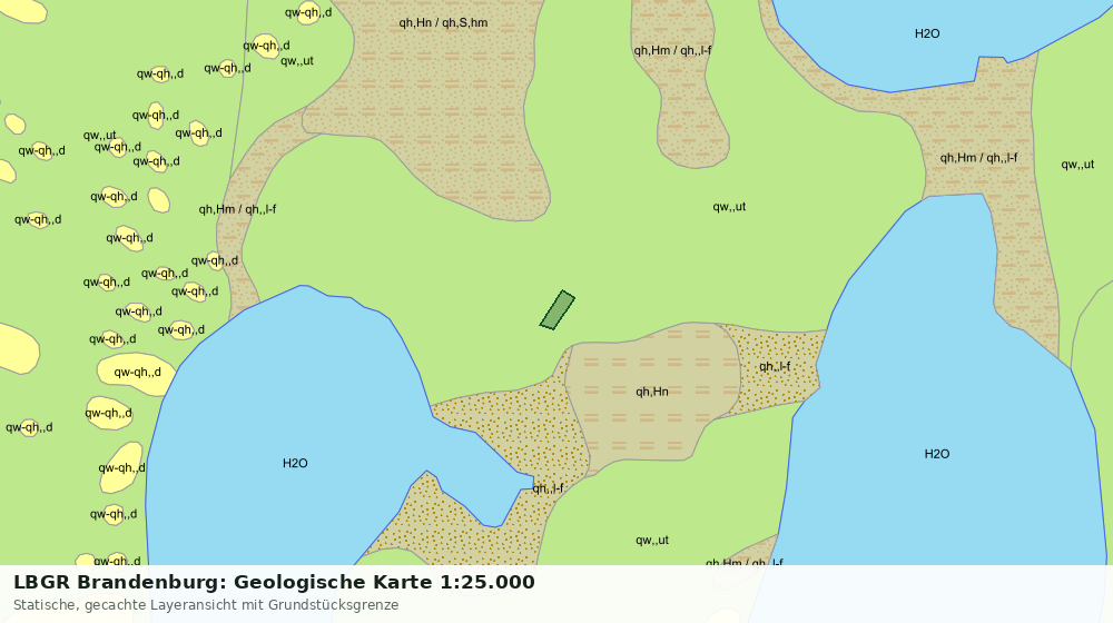 Statische Kartenansicht: LBGR Brandenburg: Geologische Karte 1:25.000