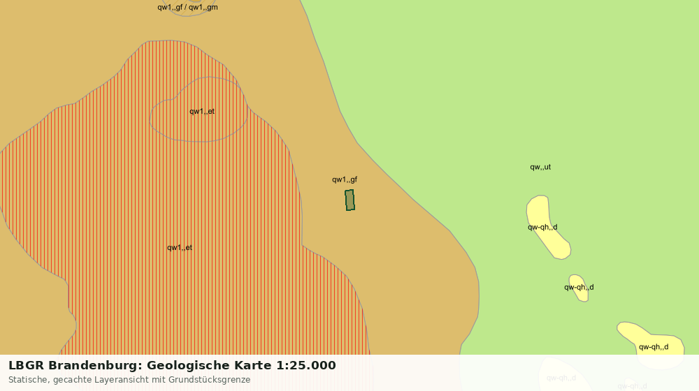 Statische Kartenansicht: LBGR Brandenburg: Geologische Karte 1:25.000