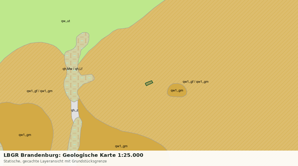 Statische Kartenansicht: LBGR Brandenburg: Geologische Karte 1:25.000