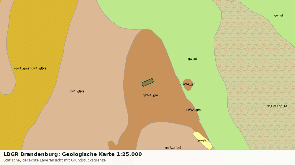 Statische Kartenansicht: LBGR Brandenburg: Geologische Karte 1:25.000