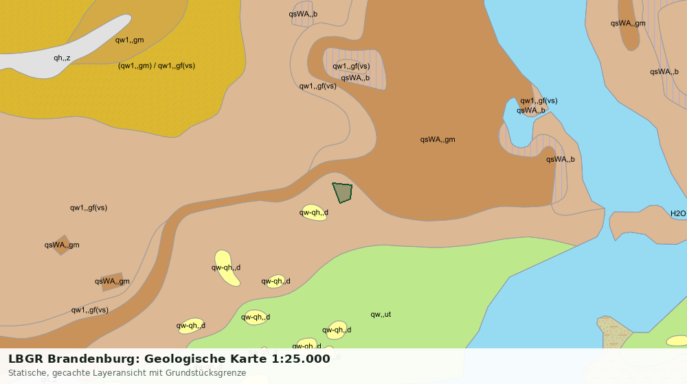 Statische Kartenansicht: LBGR Brandenburg: Geologische Karte 1:25.000