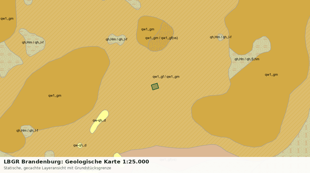 Statische Kartenansicht: LBGR Brandenburg: Geologische Karte 1:25.000