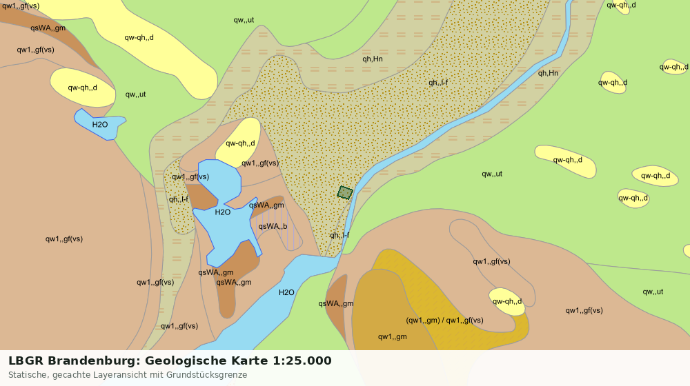 Statische Kartenansicht: LBGR Brandenburg: Geologische Karte 1:25.000