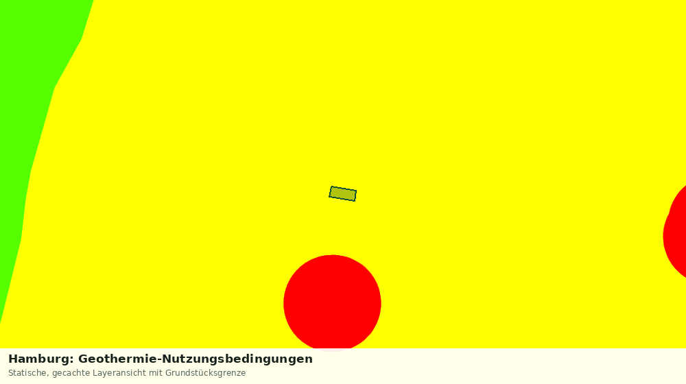 Statische Kartenansicht: Hamburg: Geothermie-Nutzungsbedingungen