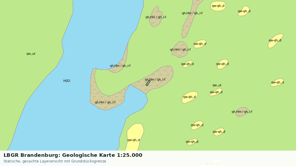 Statische Kartenansicht: LBGR Brandenburg: Geologische Karte 1:25.000