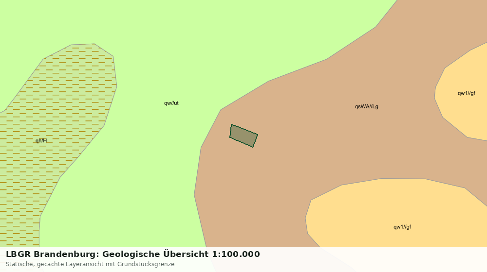 Statische Kartenansicht: LBGR Brandenburg: Geologische Übersicht 1:100.000