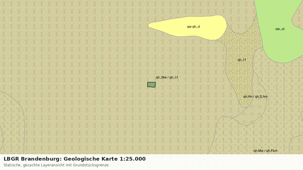 Statische Kartenansicht: LBGR Brandenburg: Geologische Karte 1:25.000