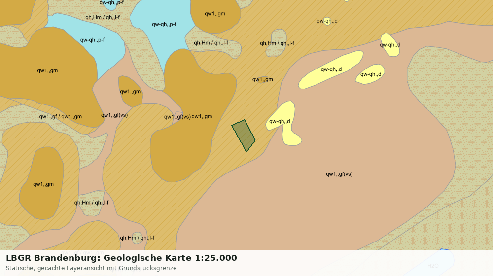 Statische Kartenansicht: LBGR Brandenburg: Geologische Karte 1:25.000