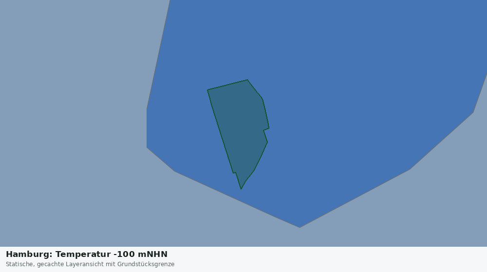 Statische Kartenansicht: Hamburg: Temperatur -100 mNHN