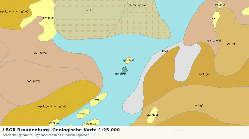 Statische Kartenansicht: LBGR Brandenburg: Geologische Karte 1:25.000