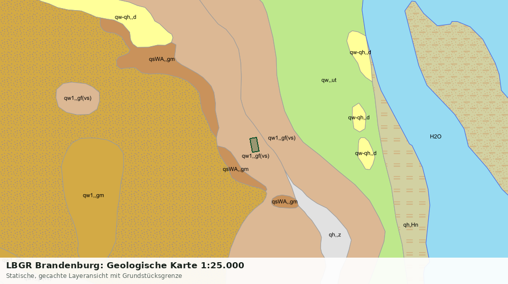 Statische Kartenansicht: LBGR Brandenburg: Geologische Karte 1:25.000