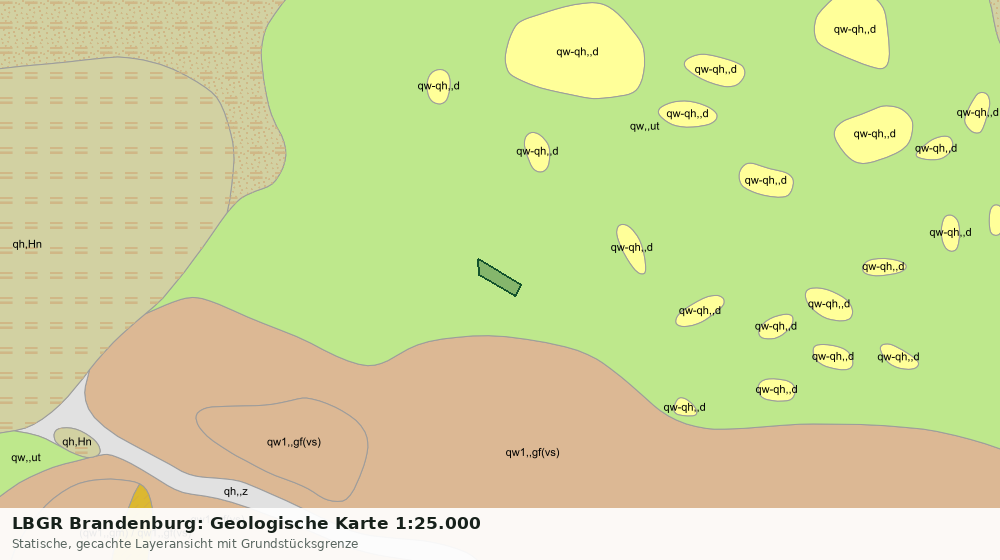 Statische Kartenansicht: LBGR Brandenburg: Geologische Karte 1:25.000