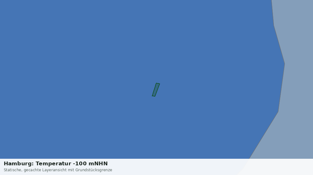 Statische Kartenansicht: Hamburg: Temperatur -100 mNHN
