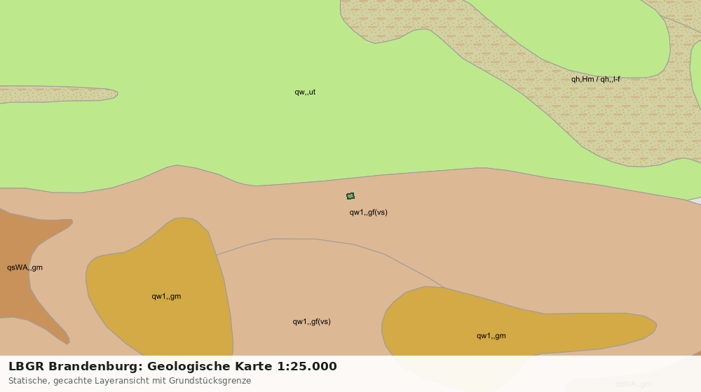 Statische Kartenansicht: LBGR Brandenburg: Geologische Karte 1:25.000