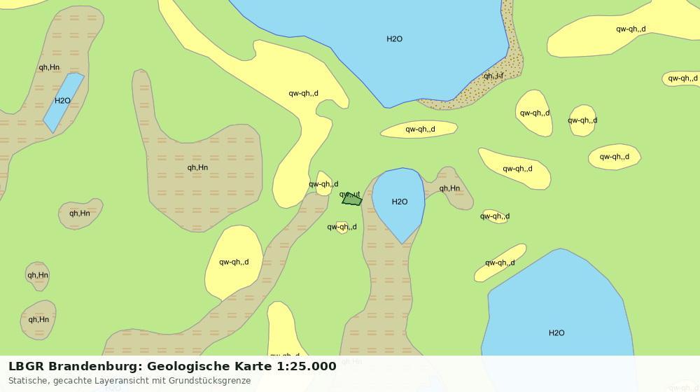 Statische Kartenansicht: LBGR Brandenburg: Geologische Karte 1:25.000