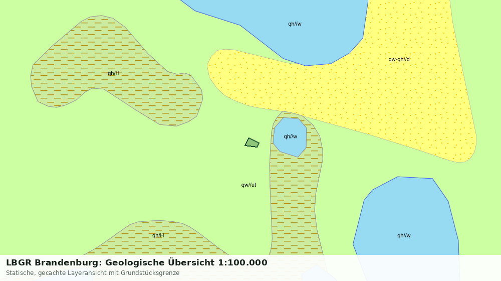 Statische Kartenansicht: LBGR Brandenburg: Geologische Übersicht 1:100.000