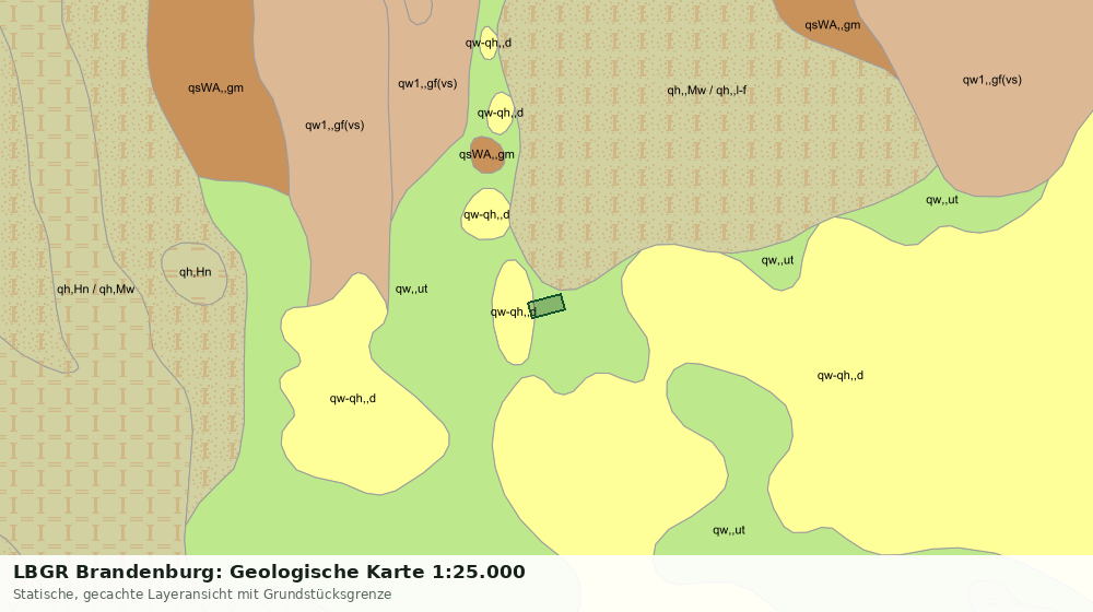 Statische Kartenansicht: LBGR Brandenburg: Geologische Karte 1:25.000