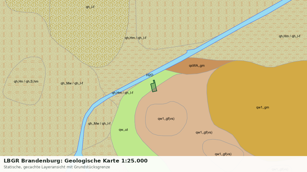 Statische Kartenansicht: LBGR Brandenburg: Geologische Karte 1:25.000